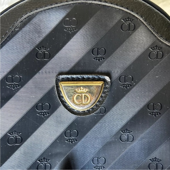 Christian Dior Crossbody Bag Shoulder Bag Black Gold Strap - Picture 3 of 12